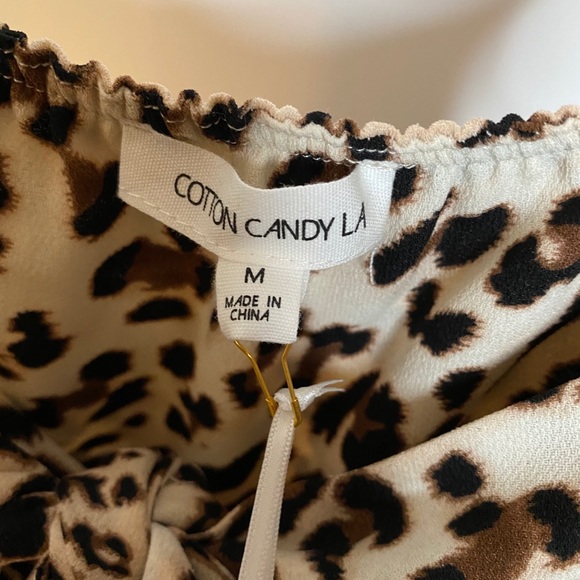 Cap Sleeve Leopard Print Mini Dress - Picture 5 of 6